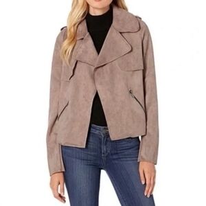 KUT Suede Moto Jacket Taupe NWOT